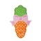 Carrot with Polka Dots and Pink Bow Sew or Iron on Embroidered Patch product 1